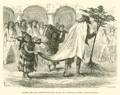 Scene at the Carnival, the Ague or Tertian Fever Caricatured by Edouard Riou